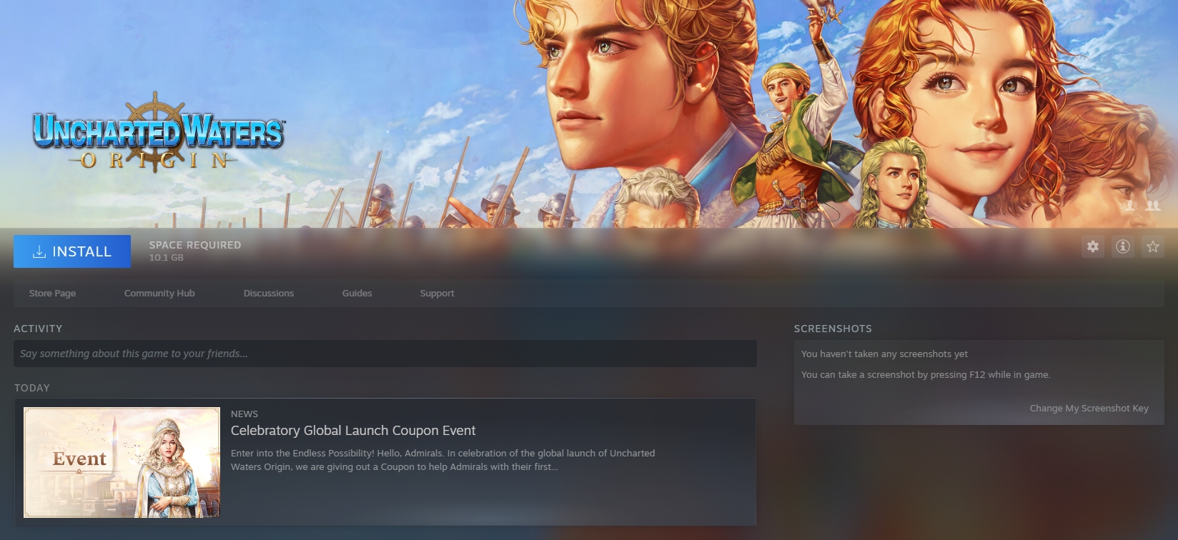 Uncharted Waters Origin on Steam